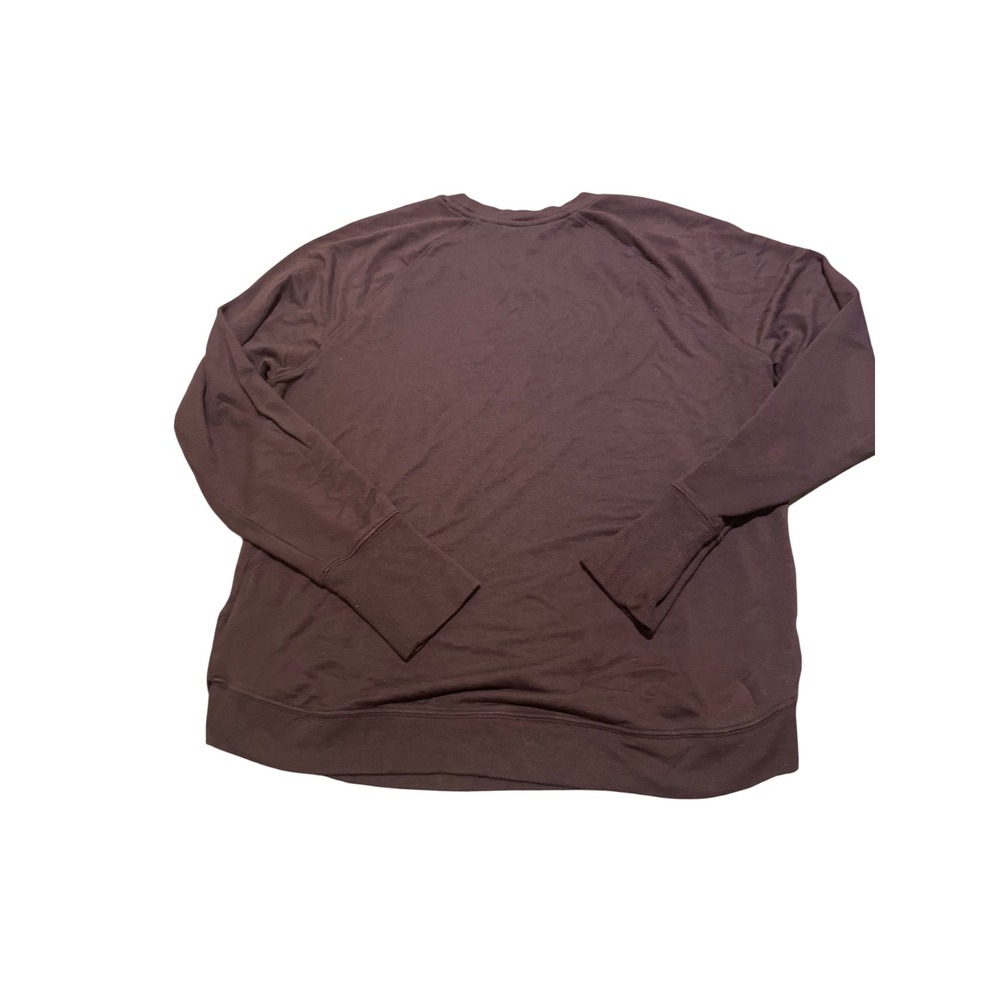 Athleta Purple Modal Spandex Long Sleeve Crew Neck Pullover Sweatshirt Top Sz M - Picture 2 of 8